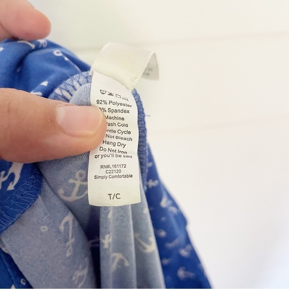 Lularoe High Rise Blue White Anchor Size Tall-Curvy (12-18) - Picture 4 of 4